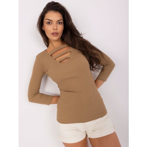 Lily Rose Blouse-EM-BZ-HS-21-520.49P-dark beige Slike