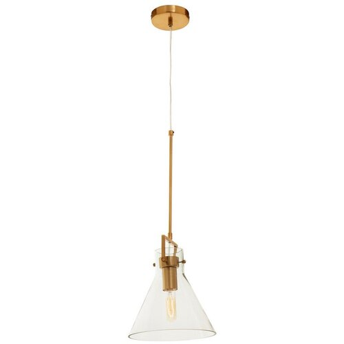 Premier Housewares Kovinska viseča svetilka v zlati barvi s steklenim senčilom &amp;oslash; 25 cm Trieste &amp;ndash; Slike