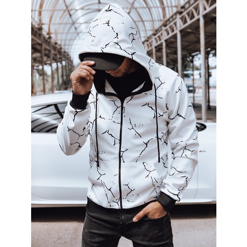DStreet Bluza męska rozpinana z nadrukiem biała Slike