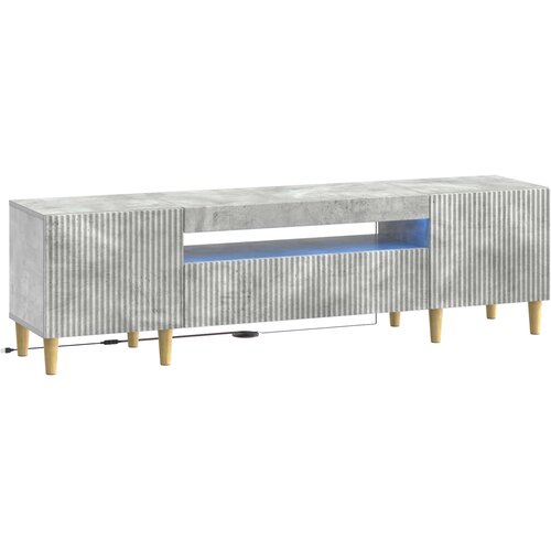 LED TV kabinet Betonska siva Konstruirano drvo Cene