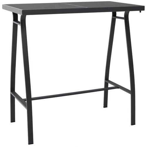  Vrtni barski stol crni 110 x 60 x 110 cm od kaljenog stakla Slike