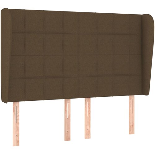 Maison Chic vzglavna omarica - nočna omarica - posteljna omarica z ušesi temno rjavo 147x23x118/128 cm blago, (21707696) Cene