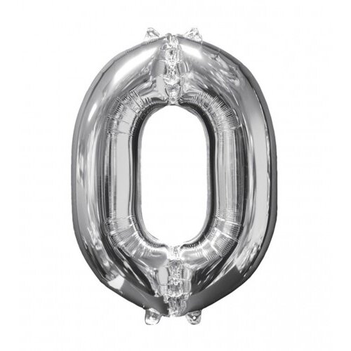 Amscan Balon srebrni br.0 51x66cm 3495401 Slike