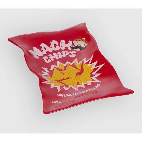 Bitten Crunchy Nacho Ceramic Decoration Tray red Slike