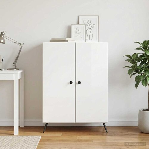  Kreveta Bijela visokog sjaja 66 x 34,5 x 90 cm Cene