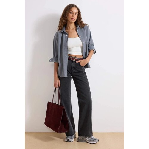 TRENDYOLMILLA ženske pantalone Twoss23Je00068, antracit-siva Cene