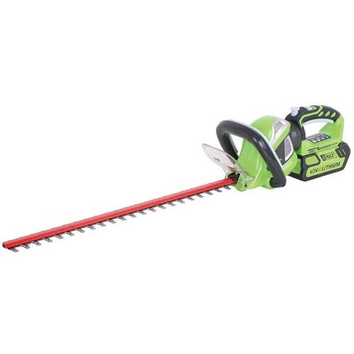 GREENWORKS AKUMULATORSKE ŠKARJE ZA ŽIVO MEJO 61 CM 40V Z 2AH BATERIJO IN POLNILNIKOM G40HT61K2 Cene