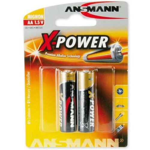 Ansmann 1x2 Alkaline Mignon AA LR 6 X-Power Slike