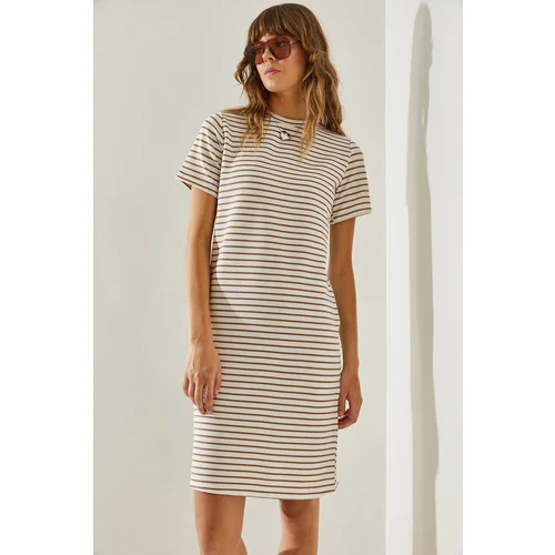 Bianco Lucci Women's Striped Seersucker Dress