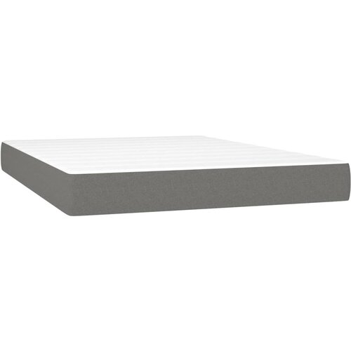  Krevet box spring s madracem LED tamnosivi 140x200 cm tkanina Slike