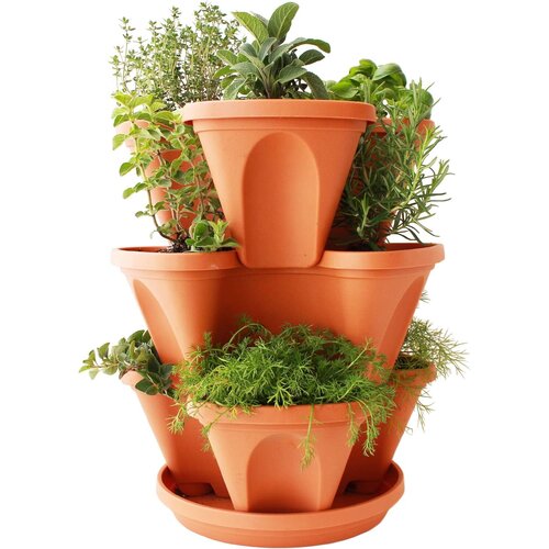 Home & Marker Po višini zložljivi lonci za rože (3x kosi) | PLANTUP Opečnata, (21299450) Cene