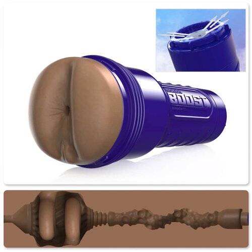 Fleshlight Boost Blast - realistični masturbator za zadnjico (rjav) Slike
