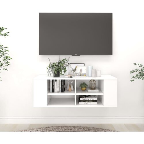  Zidni TV ormarić bijeli 102 x 35 x 35 cm konstruirano drvo Cene