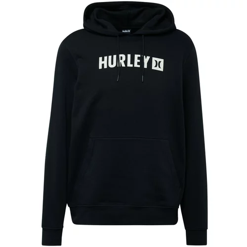 Hurley Sportska sweater majica crna / bijela
