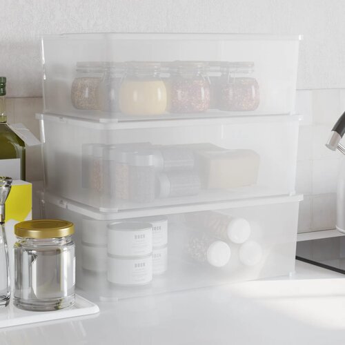 The Living Store Plastične škatle za shranjevanje 3 kosi 10 L - Plastična Škatla Za Shranjevanje, (21437405) Cene