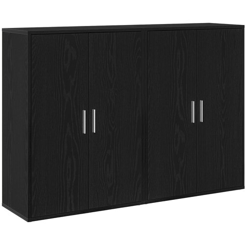 vidaXL Stranišča 2 kosa Črna Oreh 60x31x84 cm Inženirski les Cene