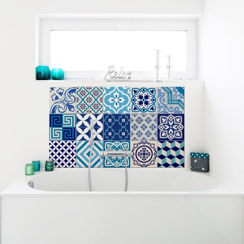 Ambiance Set s 15 ukrasnih naljepnica za zid Seaside, 15 x 15 cm Cijene