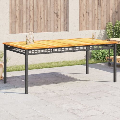 VidaXL Vrtni stol crni 180 x 90 x 75 cm od poliratana i drva bagrema Slike