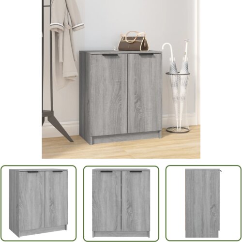 The Living Store Omarica za čevlje siva sonoma 59x35x70 cm konstruiran les - Omarica Za Čevlje, (21744886) Cene