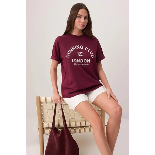 TRENDYOLMILLA Ženska majica TWOSS26TS00228, Bordo Cene