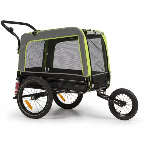 Klarfit Husky Vario, 2-v-1, prikolica za psa, voziček za pse, cca 240 L, 600D, Oxfort, zelena barva