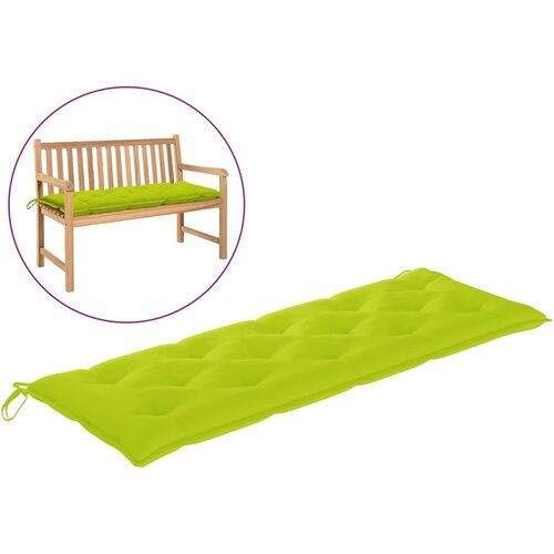 VidaXL Jastuk za vrtnu klupu jarko zeleni 150 x 50 x 7 cm od tkanine Slike