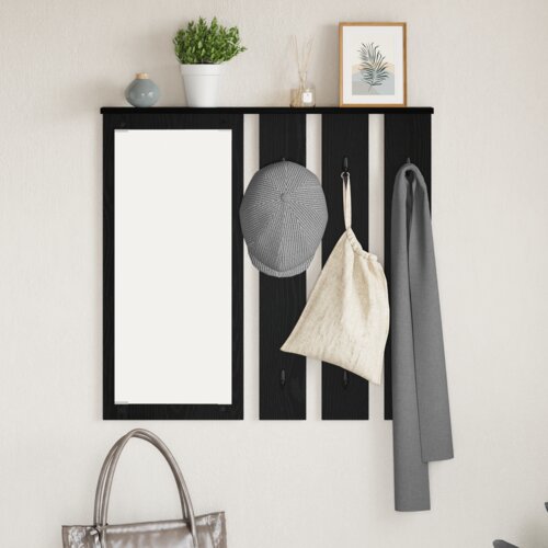vidaXL Nadwyčajna obešalnik za plašče Črni hrast 84 x 10 x 80 cm Cene