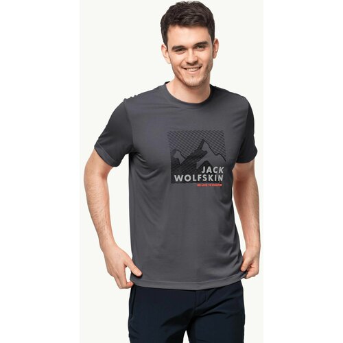Jack Wolfskin Muška majica HIKING S/S GRAPHIC T M T-shirt - PLAVA Slike