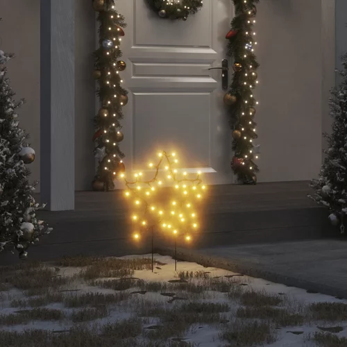Ukrasna božićna svjetla sa šiljcima 3 kom zvijezde 50 LED 29 cm