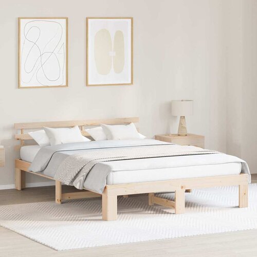  Krevetna konstrukcija Prirodna 160 x 200 cm Čvrsto borovo drvo Cijene