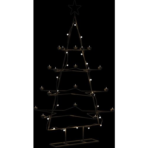 vidaXL Metalno ukrasno božićno drvce crno 140 cm Cijene