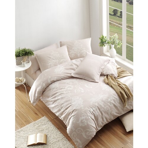 Aberto Design komplet posteljina Kraliçe, 200x220 cm, 220x240 cm, Smeđa-Bela Cene