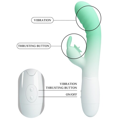 Pretty Love 2025 Vibrator Rabbit Pretty Love Cerberus Green/white Slike