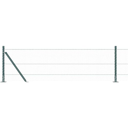 vidaXL heksagonalna ograda zelena 0.6x50 m čelik, stupovi ograde s osnovnim pločama 13 kom Ø32mm 70cm pocinčani čelik Cene