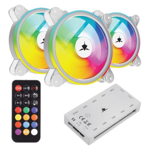 WHITESHARK FAN GCF-S028-005 NEBULA-2 BIJELI ARGB KIT Cijene