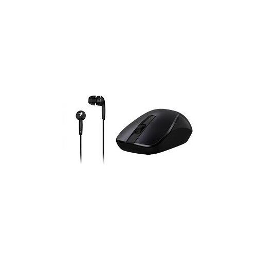 Genius MH-7018 wireless črna + slušalke črne - mini brezžična miška + slušalke Cene