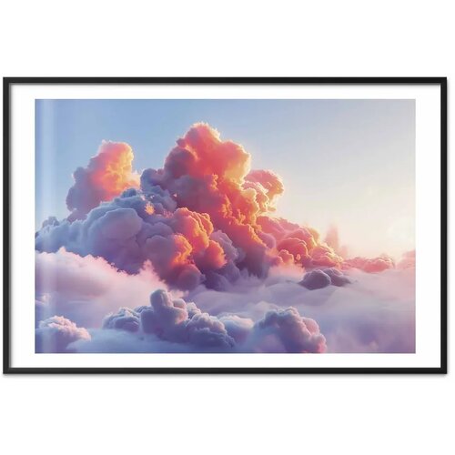  Plakat Dusk Spectacle: Clouds in Shades of Pink and Purple 90x60 Cene