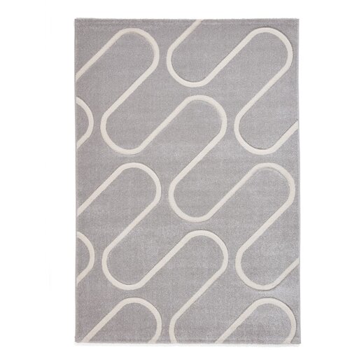 Catherine Lansfield Siva preproga 120x170 cm Linear Curve &amp;ndash; Slike