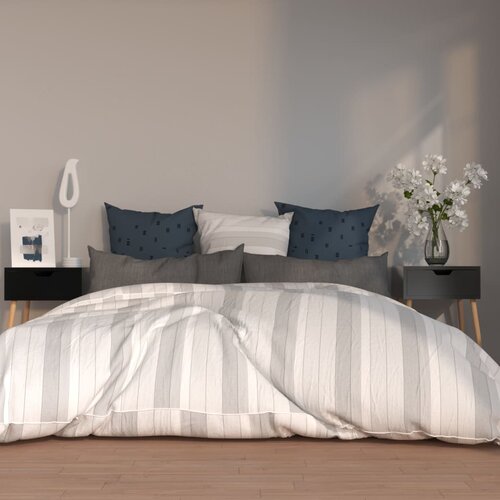 vidaXL Nočna omarica 2 kosa visok sijaj črna 40x40x56 cm iverna plošča Cene