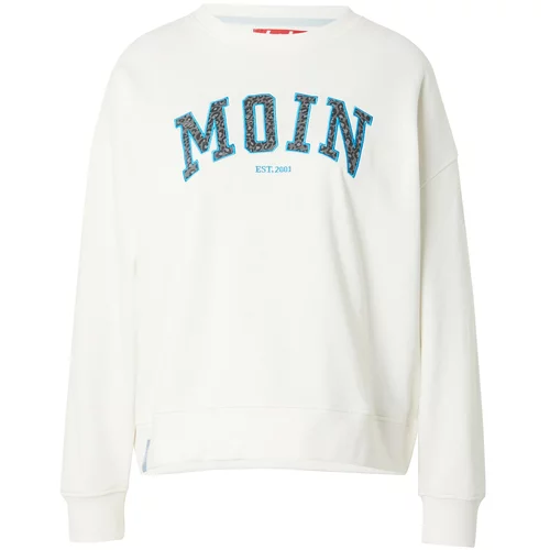 Derbe Sweater majica 'Moin' nebesko plava / antracit siva / tamo siva / prljavo bijela