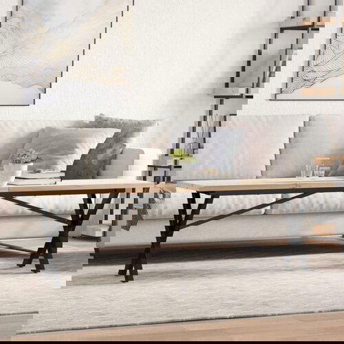 vidaXL Stolić za kavu X-oblika 160x40x45 5 cm od borovine i željeza Cene