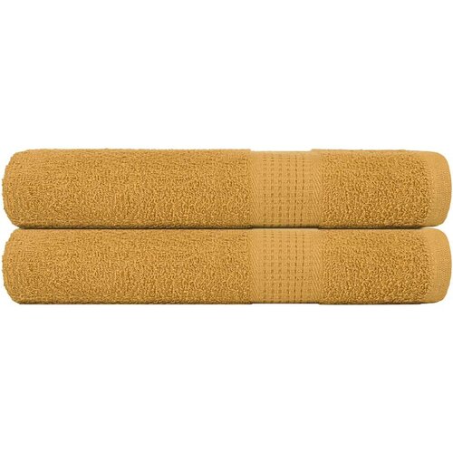 VidaXL Ručnici za saunu 2 kom zlatni 80x200 cm 360 gsm 100 % pamuk Slike