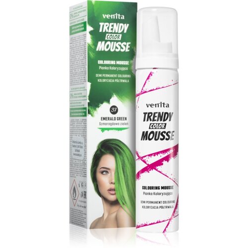 VENITA Trendy Color Mousse pena za barvanje brez amoniaka odtenek No. 37 - Emerald Green 75 ml Cene