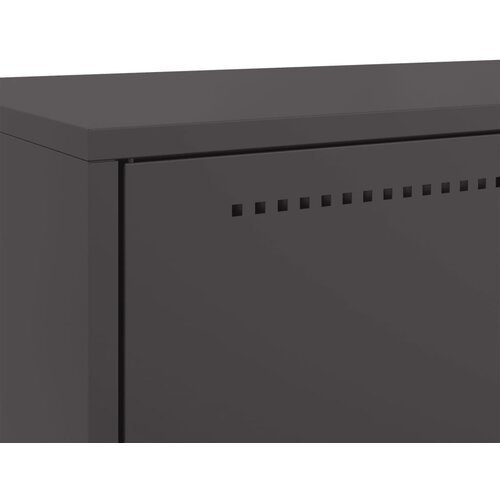  Visoka komoda crna 68x39x111,5 cm od čelika Slike