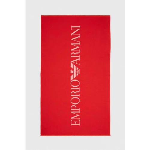Emporio Armani Underwear Bombažna brisača rdeča barva