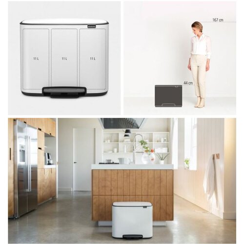 Brabantia ko&amp;scaron; na pedal bel 3x11L 121005 Slike