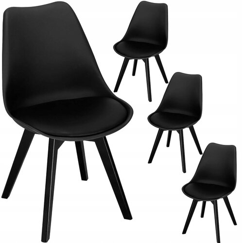 Springos 4x SKANDINAVSKI STOLI ZA KUHINJO DNEVNA SOBA MODERN LEŽALNIK Z BLAZINO, (21629467) Slike