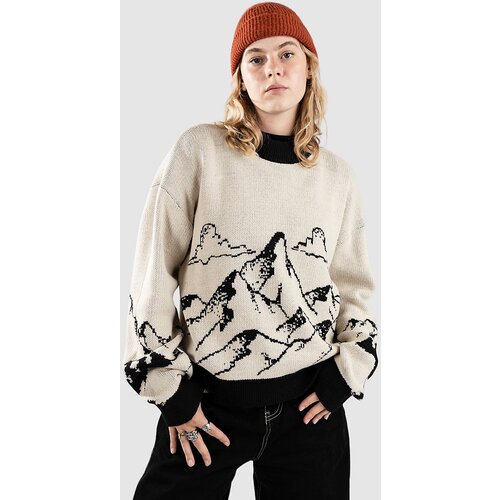 Blue Tomato Landscape Knit Pulover black / eggwhite Slike