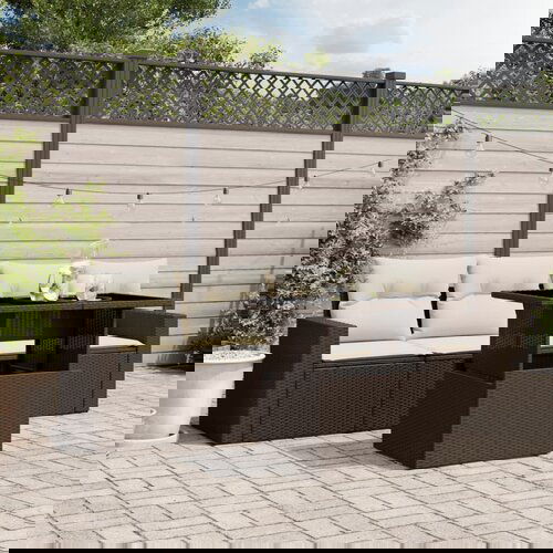 The Living Store Vrtna sedežna garnitura 5-delna z blazinami rjav poli ratan - Vrtna Sedežna Garniture, (21626693) Cene