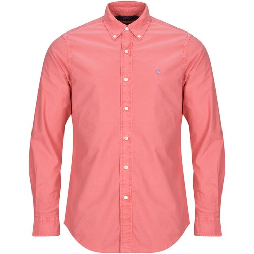 Polo Ralph Lauren Srajce z dolgimi rokavi CHEMISE DROITE CUSTOM EN OXFORD LEGER Rdeča Cene